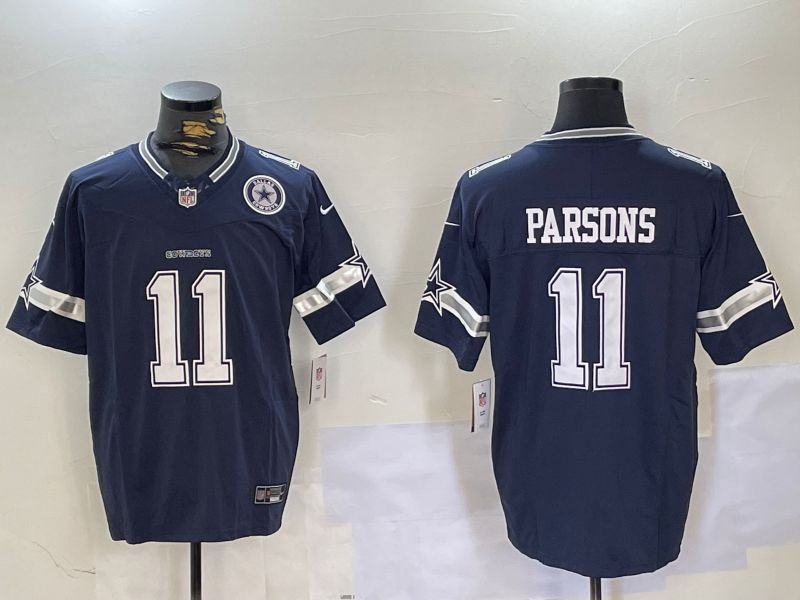 Men Dallas Cowboys #11 Parsons Blue 2024 Nike Three generations Vapor Limited NFL Jersey style 8->dallas cowboys->NFL Jersey